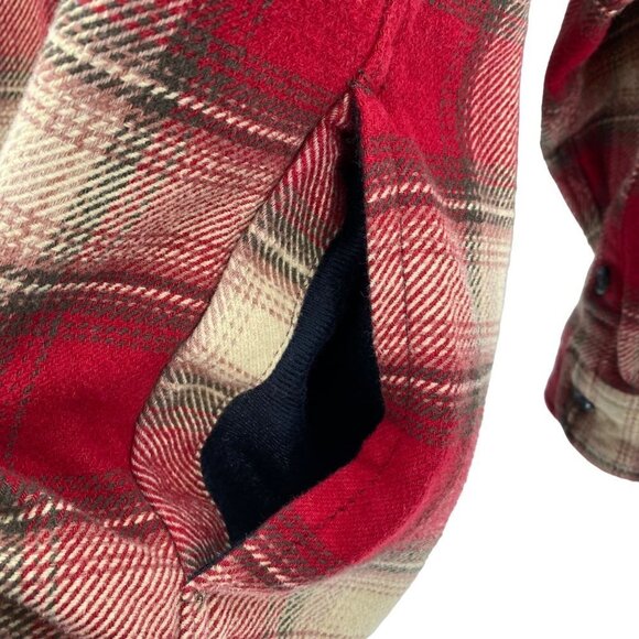 Orvis Heavyweight Flannel Red Plaid Button Up Shirt Men's Size XXL - Picture 3 of 10